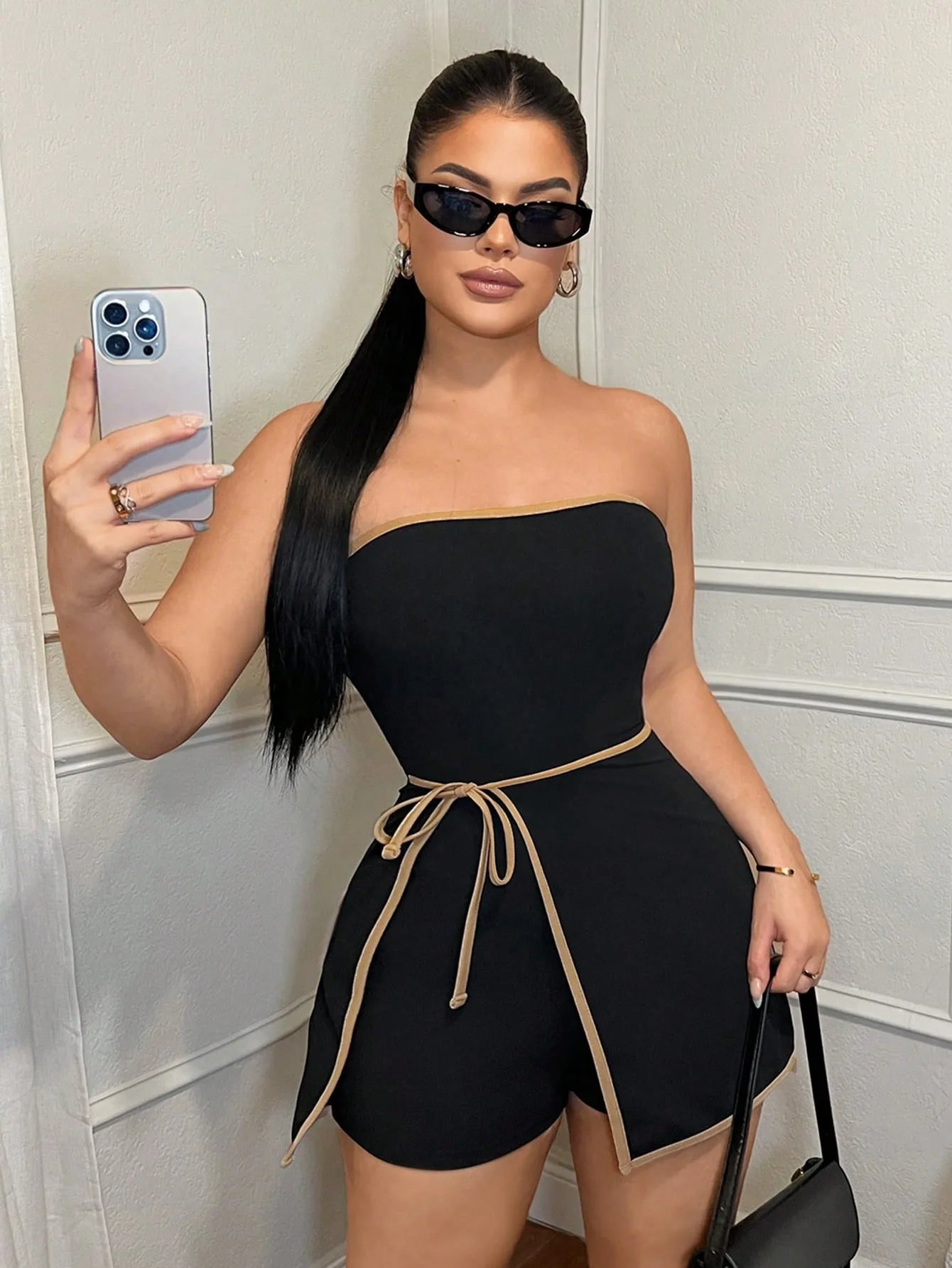 FAGADOER Sexy Striped Patchwork Bodycon Jumpsuits Women Solid Sleeveless Backless One Piece Rompers Female Streetwear Overalls
