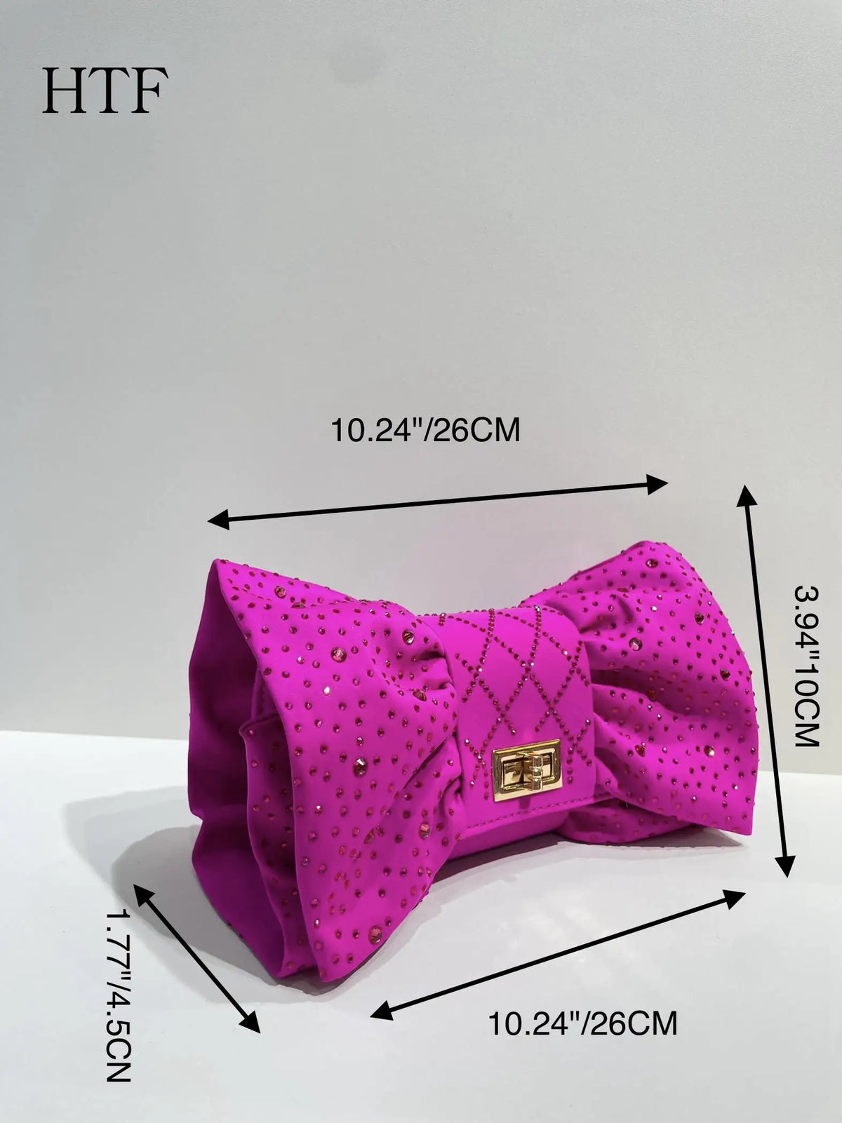 Butterfly Rhinestone Evening Clutch Bag With Chain for Women