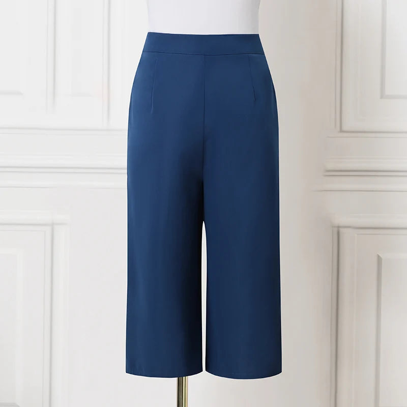 ZANZEA Women Straight Long Pants Korean High Waist Pantalons Casual Loose Wide Leg Cropped Trousers 2024 Summer Holiday Bottoms