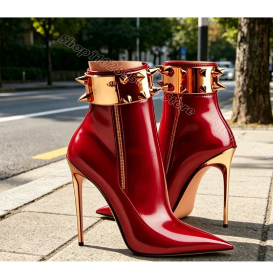 Patent Leather Stiletto Boots