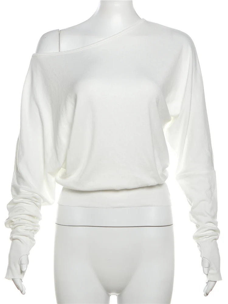 Skew Collar Long Sleeve Tee