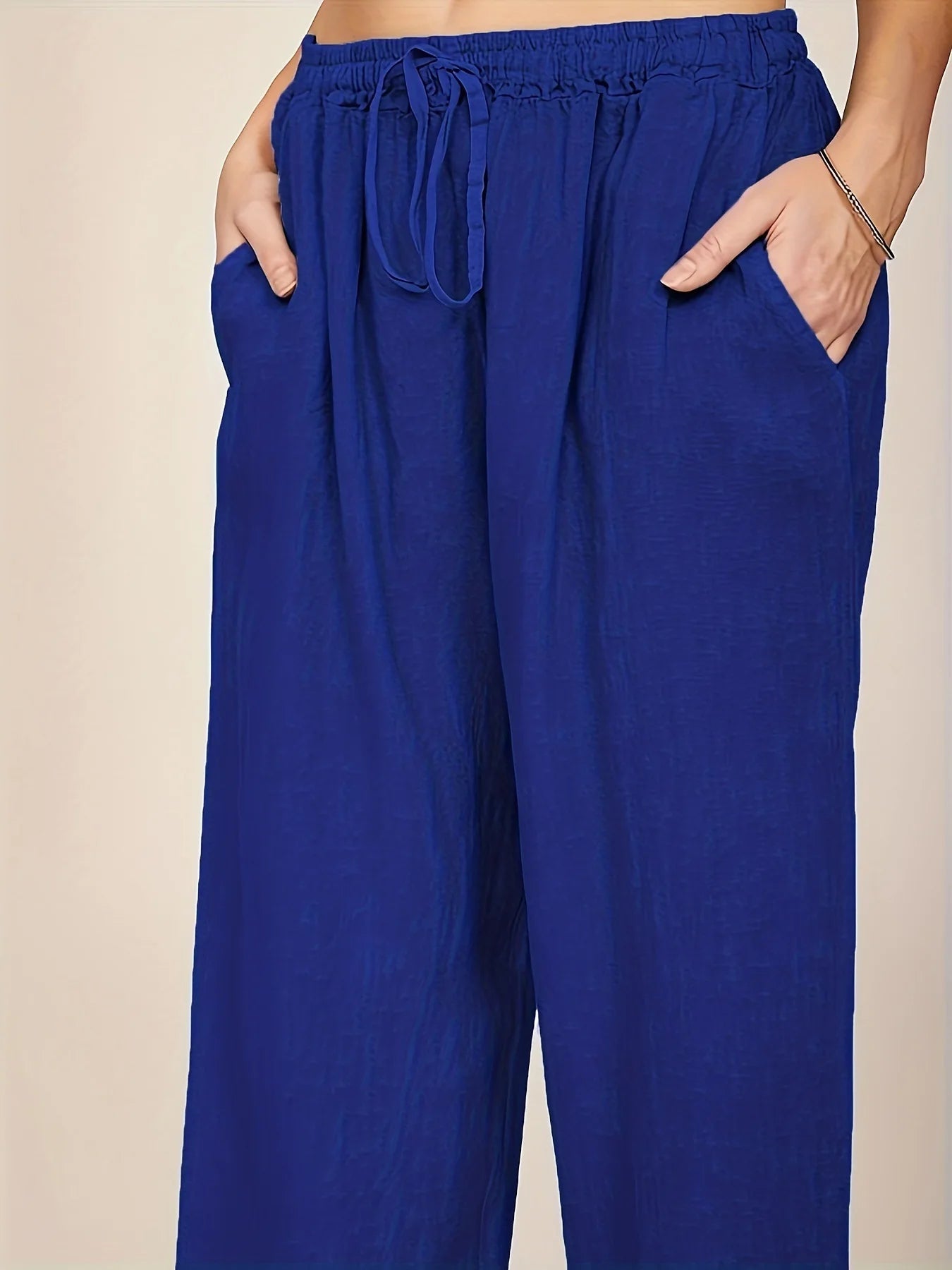 plus Size Women's Loose Cotton Linen Casual Pants 2026 New Style European And American Loose Fit Trousers for Women