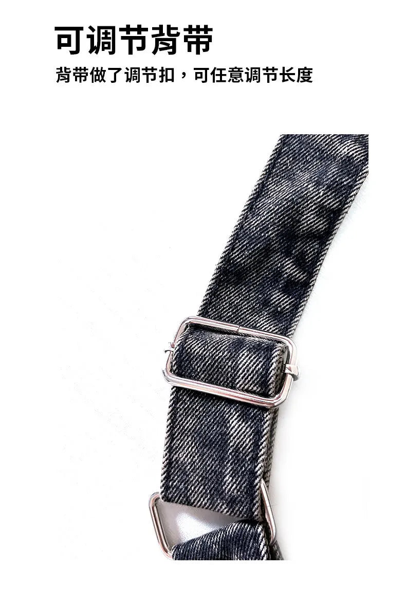 Washed Denim Backpack With Large Capacity for Women