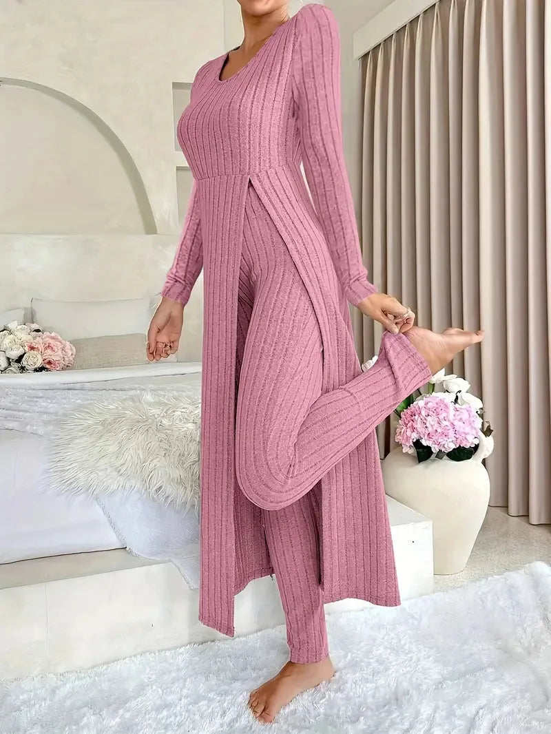 Autumn Casual Two Piece Top And Pants Set for Women