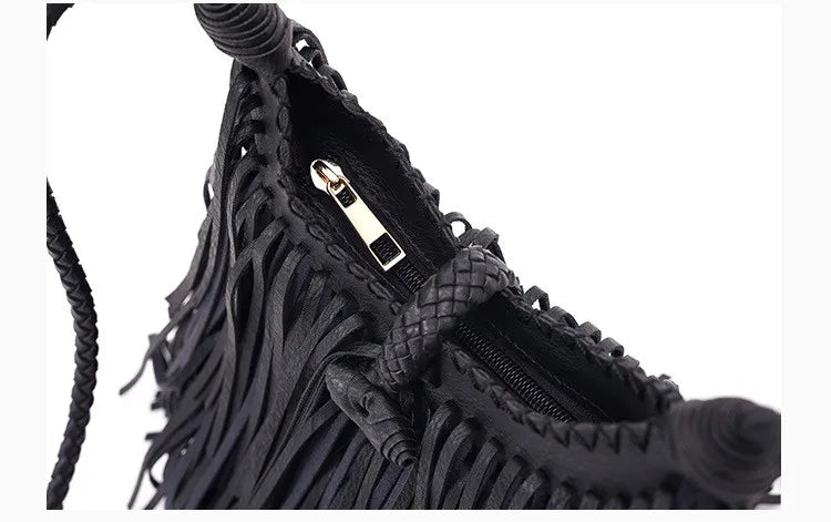 Double-Sided Tassel Design Crossbody Bag for Women