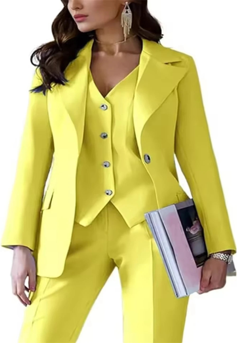 Slim Fit Three Piece Suit Set