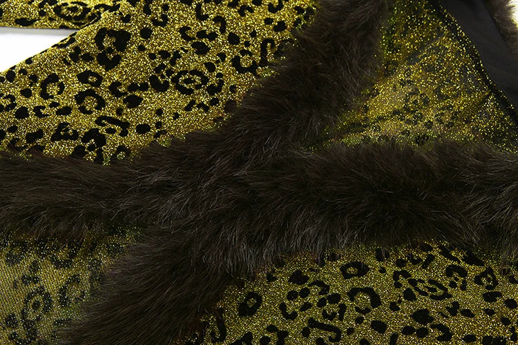 Cutenew Women 2 Piece Set Wild Fur Glitter Fluff Patchwork Cardigan Tops+Peach Hip Skirts Midnight Matching Hipster Clubwear