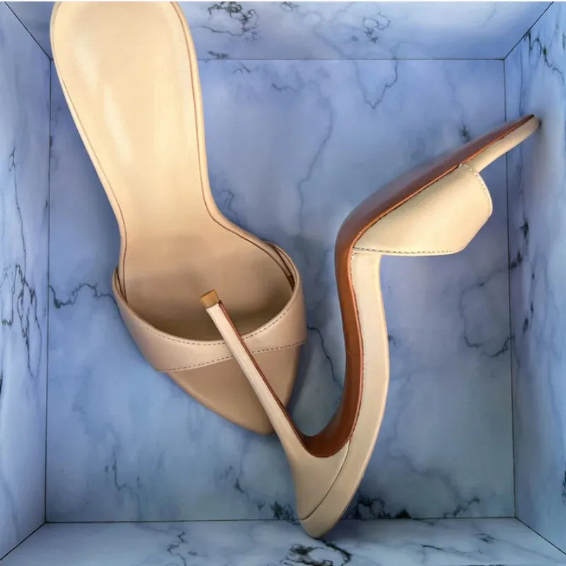 Pointed Toe Slim High Heel Wedding Sandals for Women