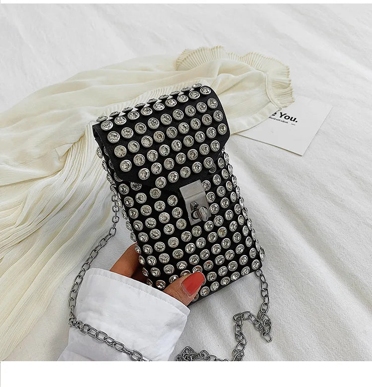Rhinestone Crossbody Waist Bag