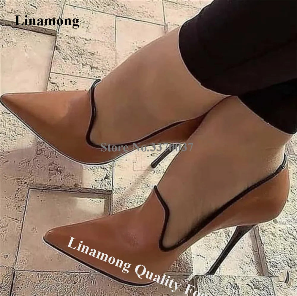 Brown Suede Pointed Toe Stilettos