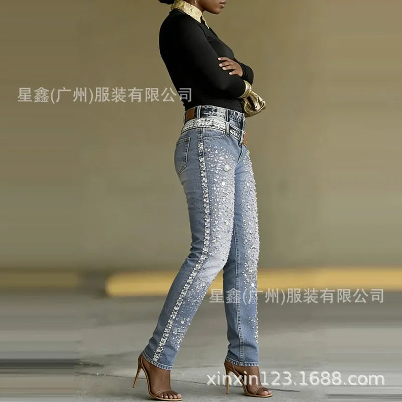 Casual High Waist Skinny Premium Denim Jeans for Women