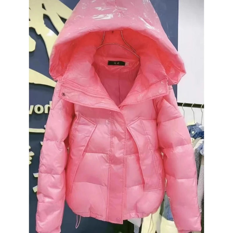 Soft Hooded Cotton Padded Loose Winter Jacket for Women