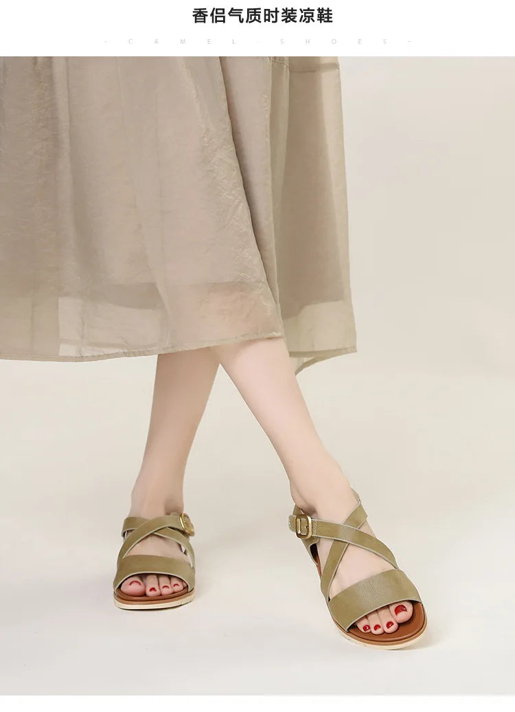 Summer Lightweight Single Strap Wedge Sandals for Women
