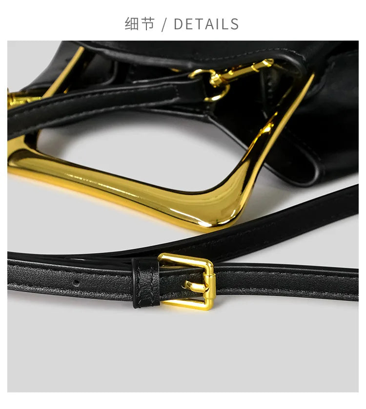 NEW Tote Bag PU Leather Bucket Simple Solid Color Underarm Fashion Casual Crossbody Shoulder Bag Shopping