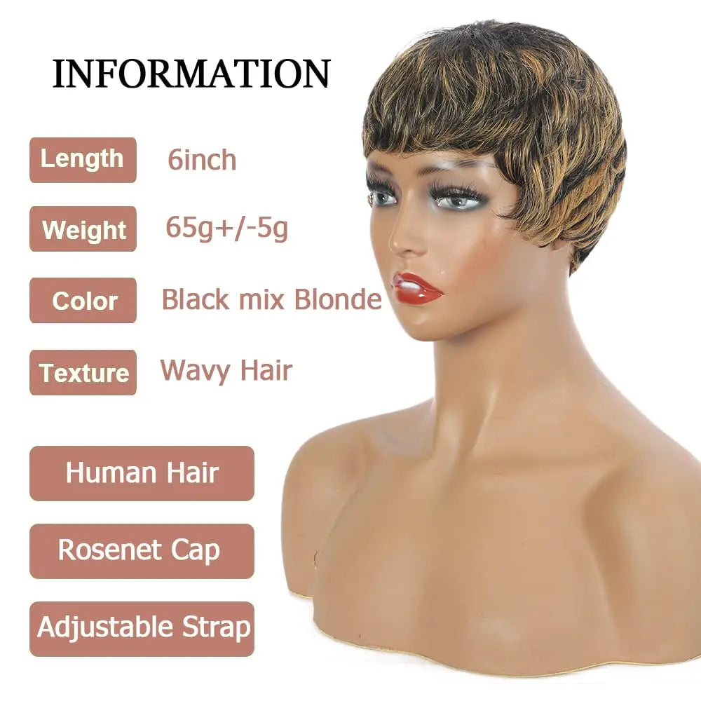 Short Red Hair Wig Synthetic Short Wigs for Black Women Short Haircut Wig Short Red for Women