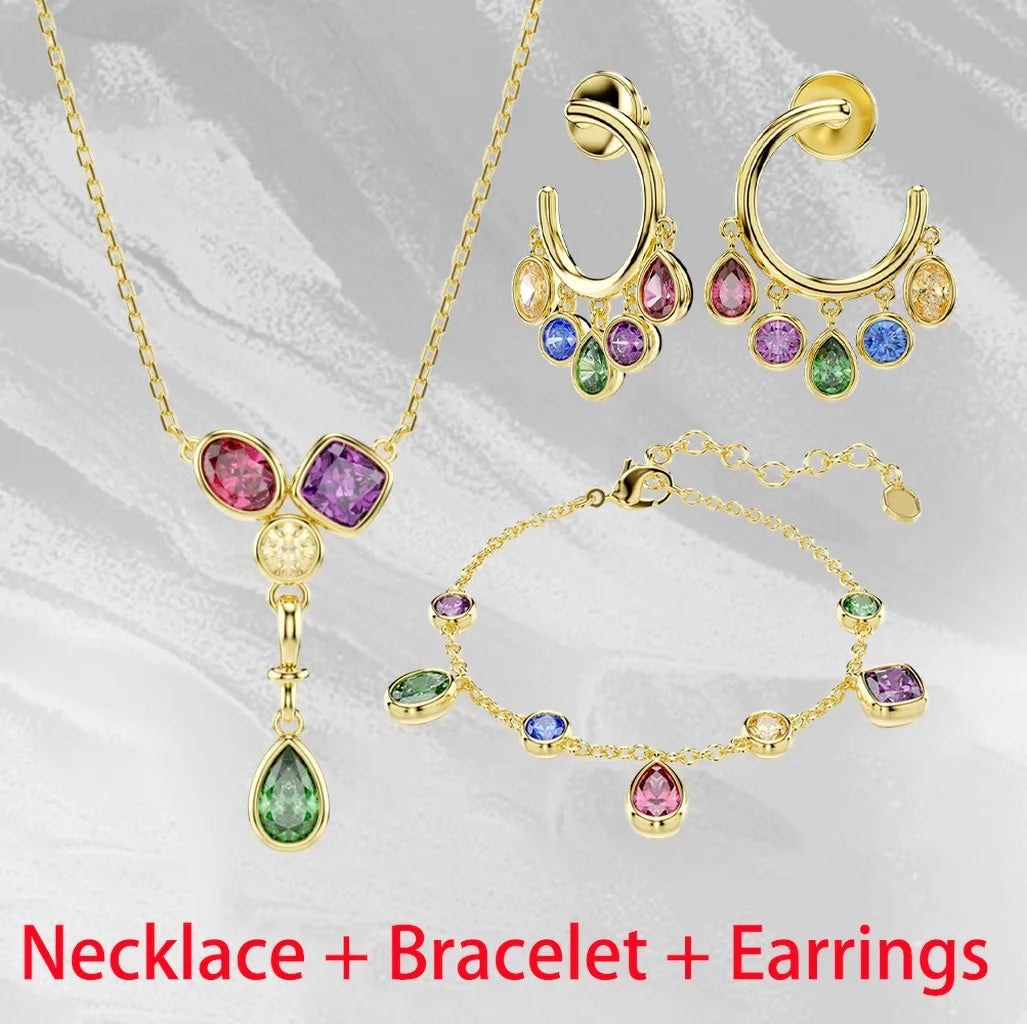 Dazzling Zircon Crystal Statement Necklace for Women