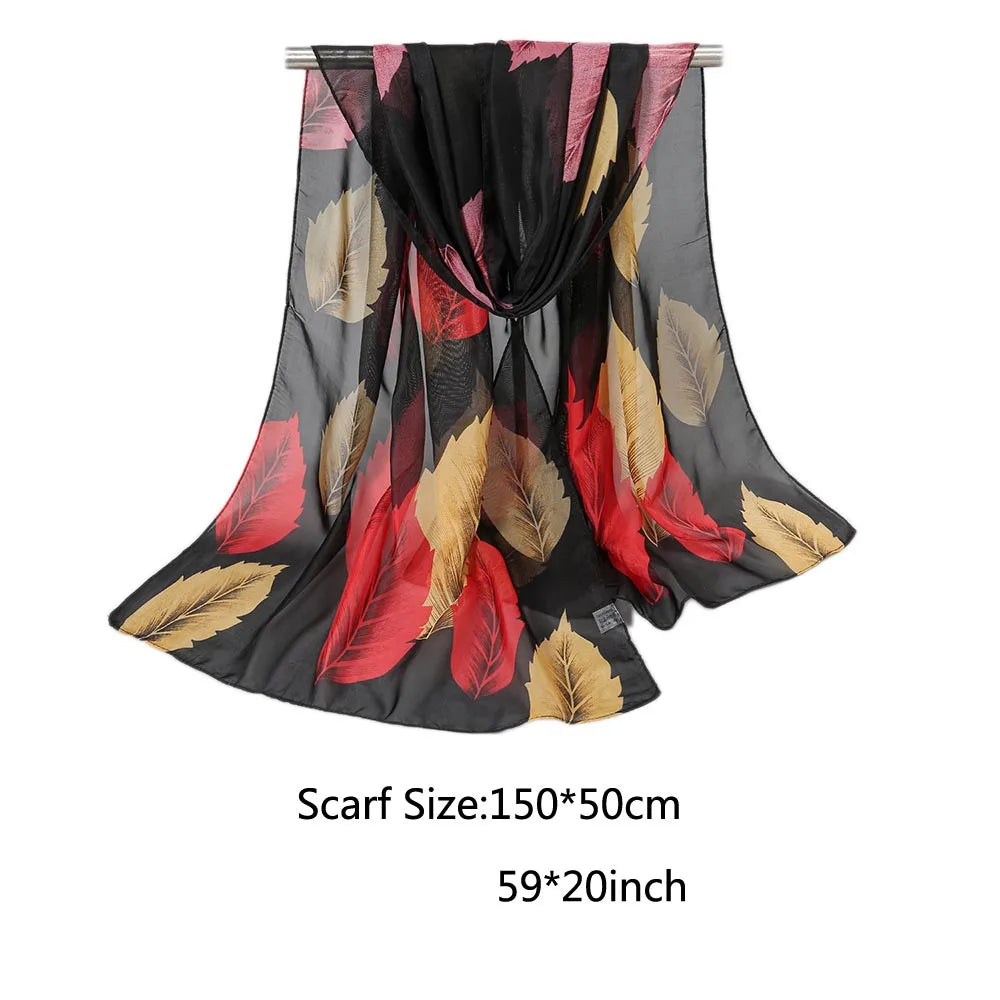 Oversized Chiffon Sun Protection Beach Wrap Scarf for Women