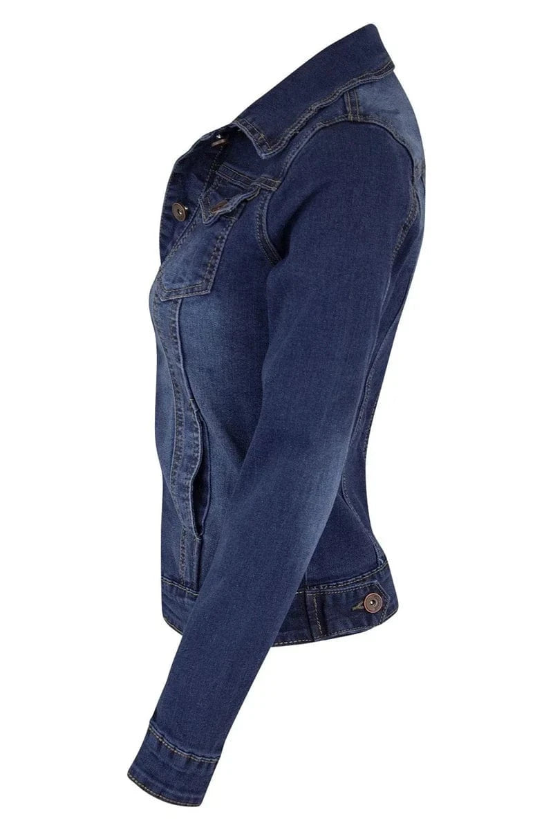 2024 New Short Denim Jackets Women autumn Wash Long Sleeve Vintage Casual Jean Jacket Bomber Denim Coat ladies jacket outerwear