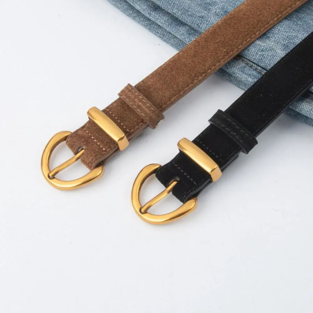 Retro Style Suede Belt