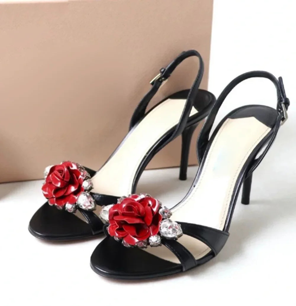 Crystal Slingback Stiletto Sandals