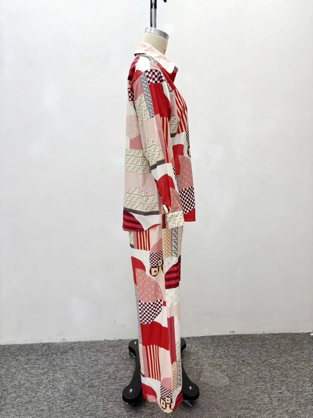 Dashiki Print Matching Top and Pants Set for Women