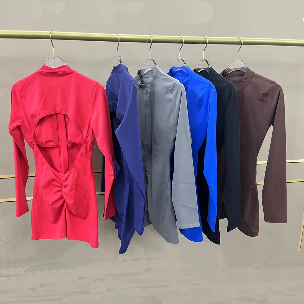 Moisture-Wicking Front Zip Jumpsuit