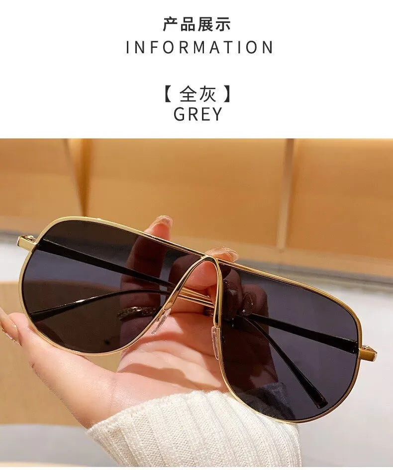 Oversized Gradient Pilot Sunglasses