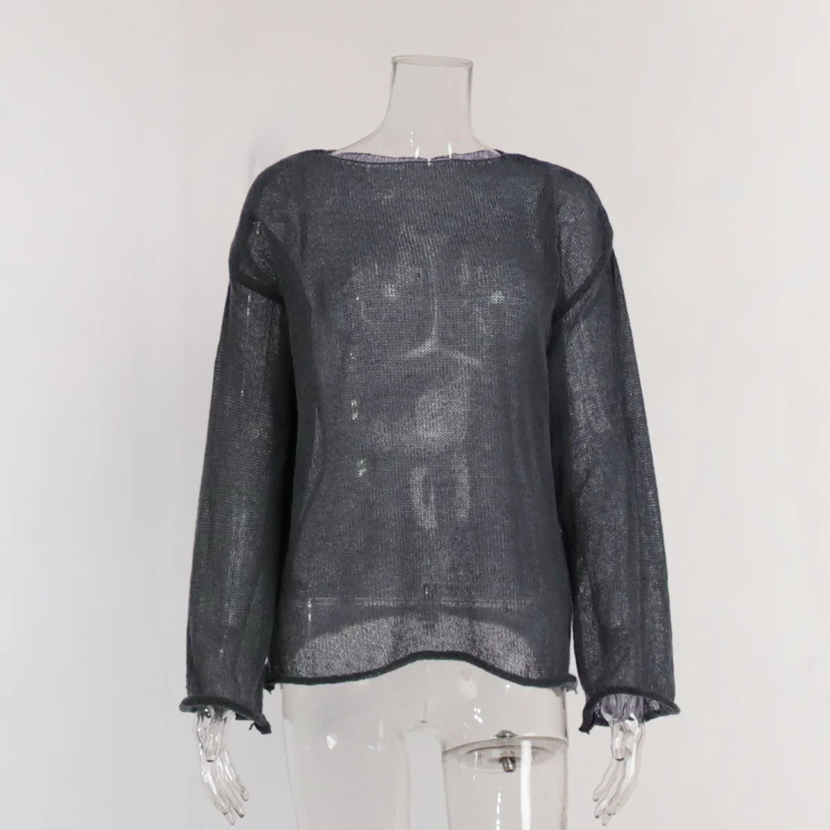 Sheer Hollow Knit Sweater