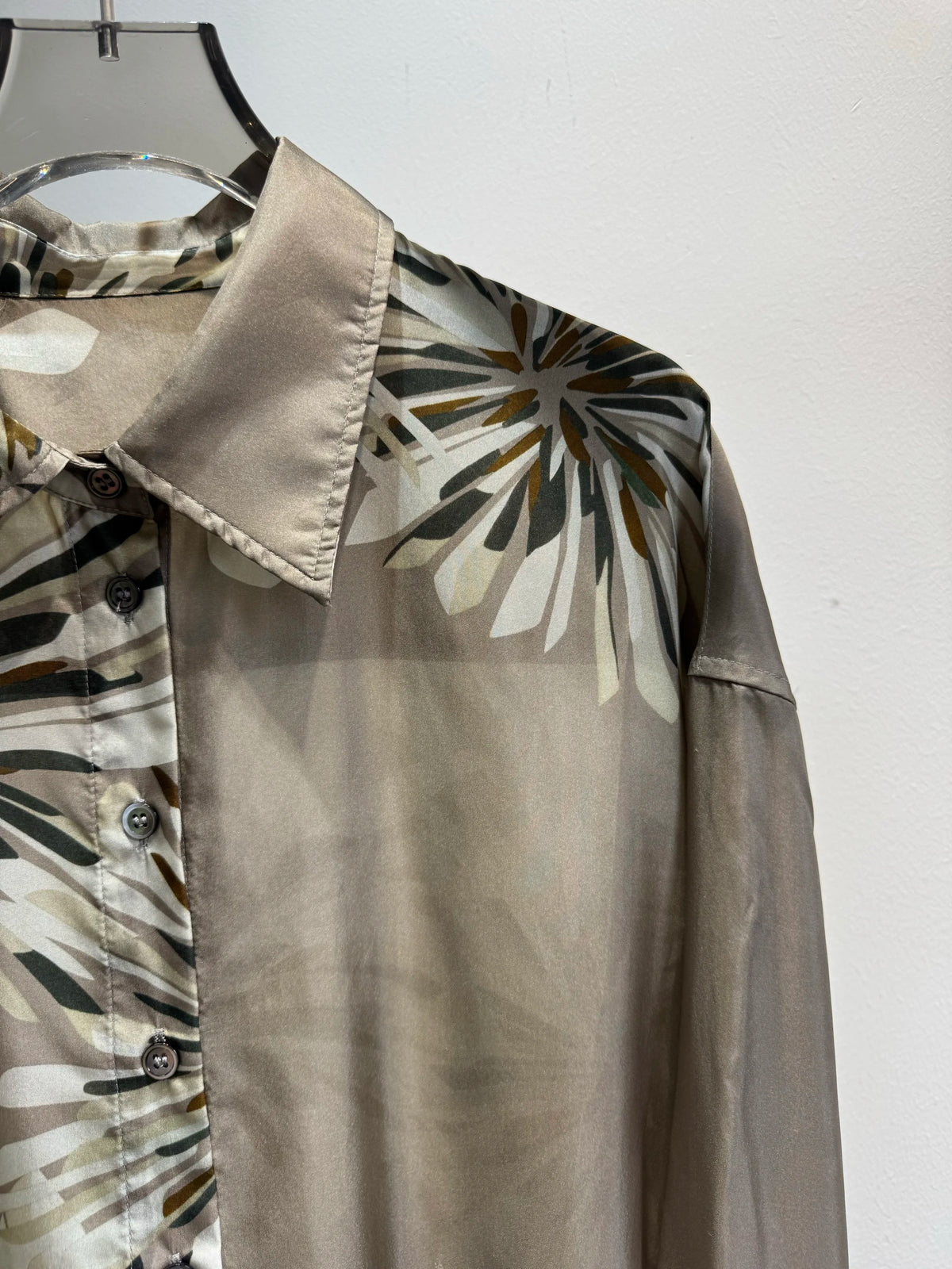 Loose Floral Print Silk Resort Five Piece Set for Women