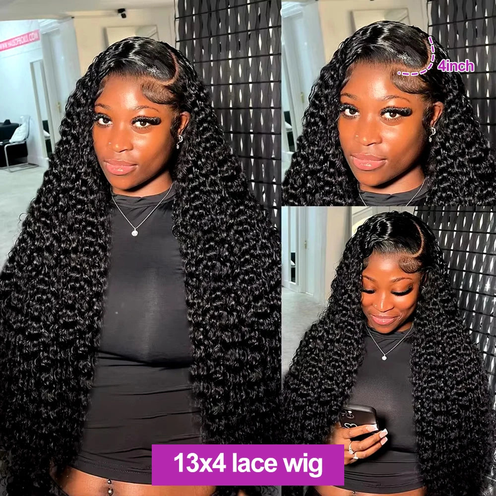 Glueless Deep Wave Water Curl Wig