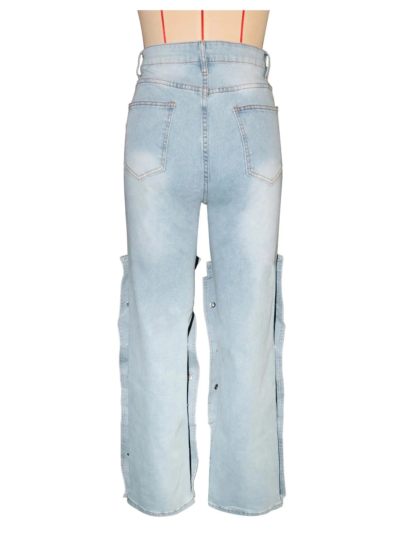 Streetwear Multi Pockets Jeans Cargo Pants Sexy Women High Waist Elegant Denim Casual Straight Trousers