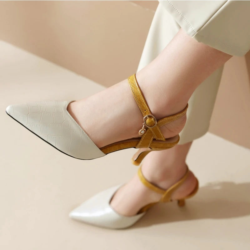 Stylish Buckle Strap High Heel Sandals
