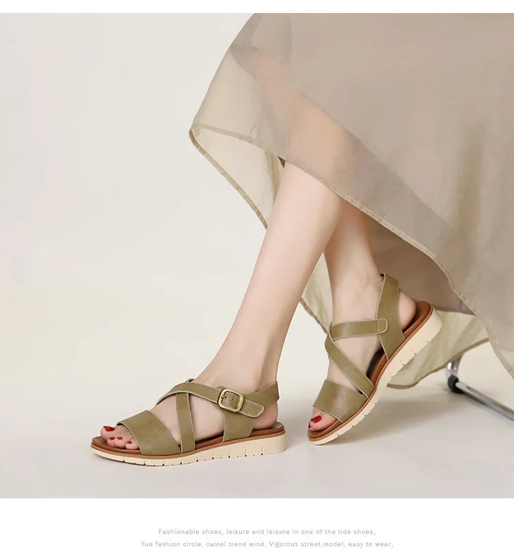 Summer Lightweight Single Strap Wedge Sandals for Women