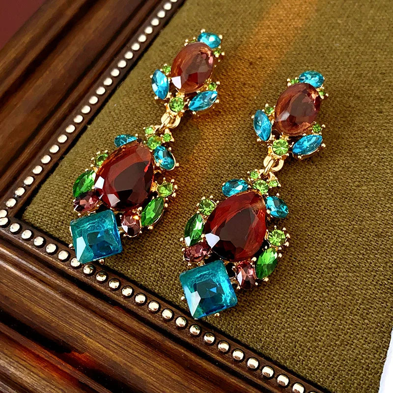 Rhinestone Choker and Earring Set