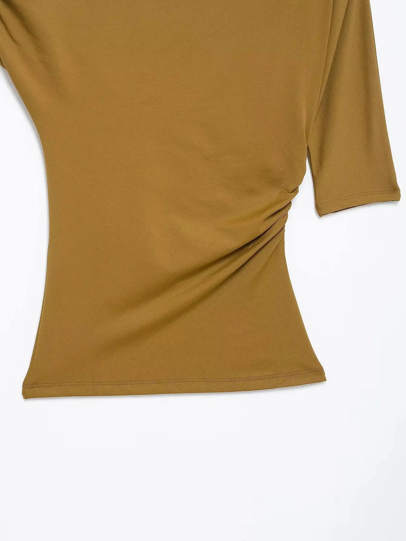 Chic Asymmetrical Wrinkled One-Shoulder Top for Women