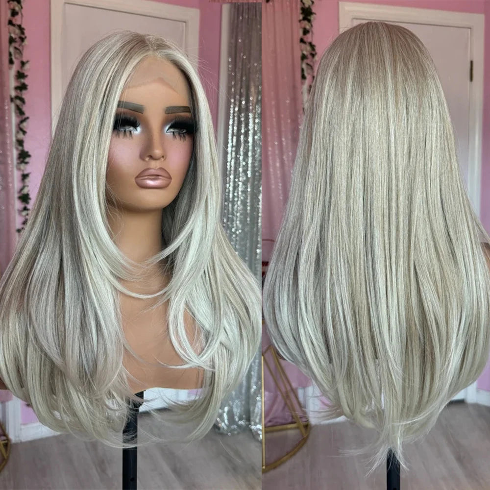 Ash Blonde Balayage Lace Front Wig