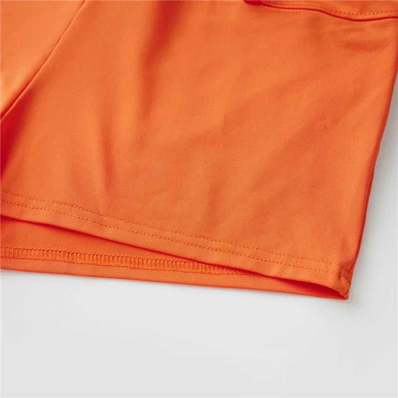 Velma Inspired Orange Three Piece Costume Set for Women