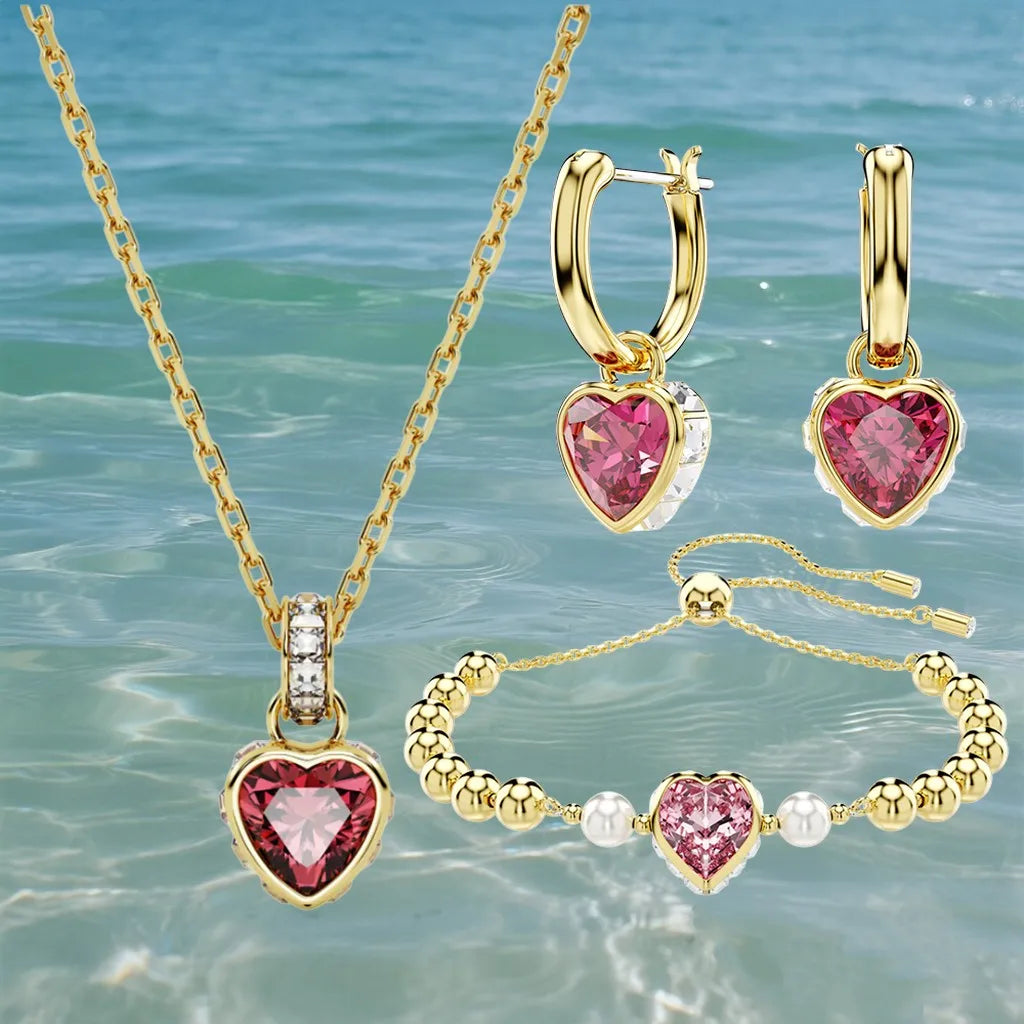 Gold Plated Sparkling Zirconia Crystal Pendant for Women