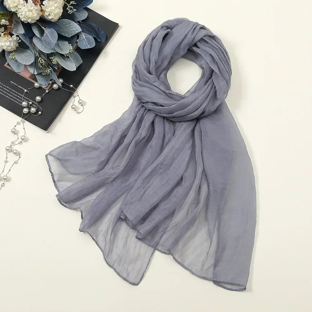 Oversized Chiffon Sun Protection Beach Wrap Scarf for Women