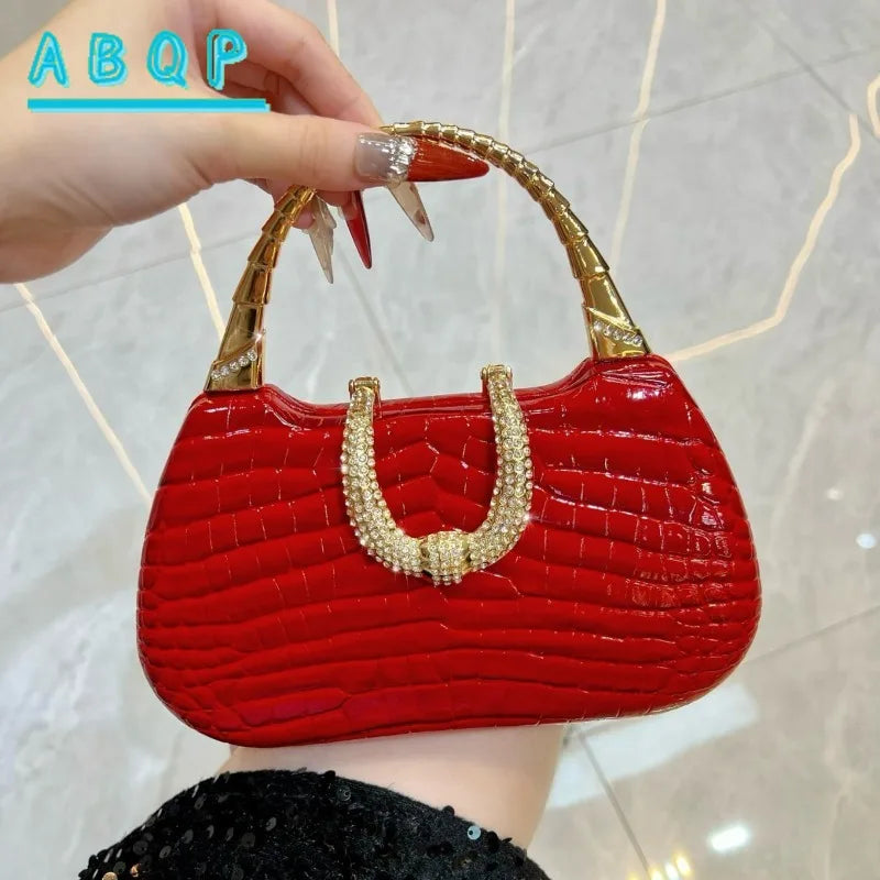 New Banquet Handbag Diamond-encrusted Fashion Dinner Women's Handbag High-quality Fashion Women's Shoulder Oblique Bag