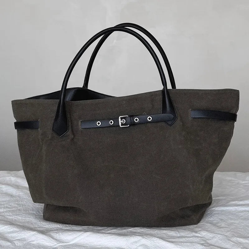 New lazy style high-end niche design,casual belt buckle armpit bag tote bag, large bag