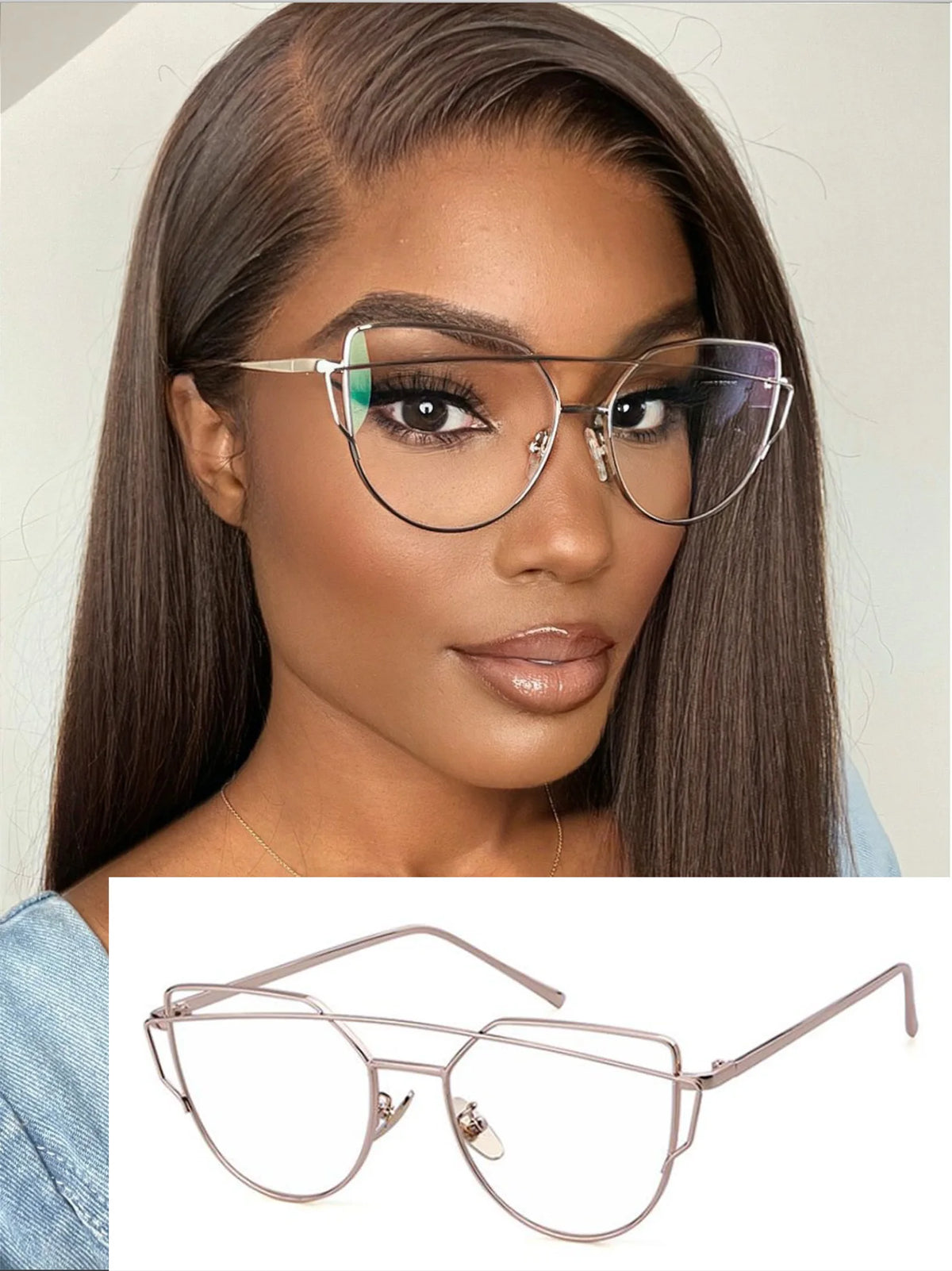 Cat Eye Anti Blue Light Prescription Glasses for Women