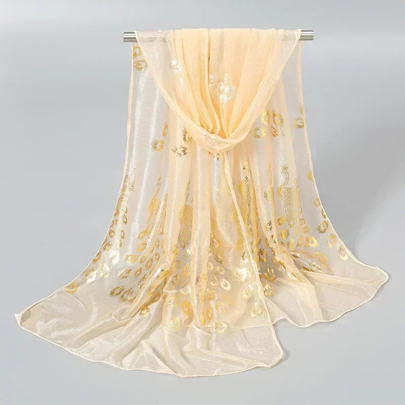 Oversized Chiffon Sun Protection Beach Wrap Scarf for Women