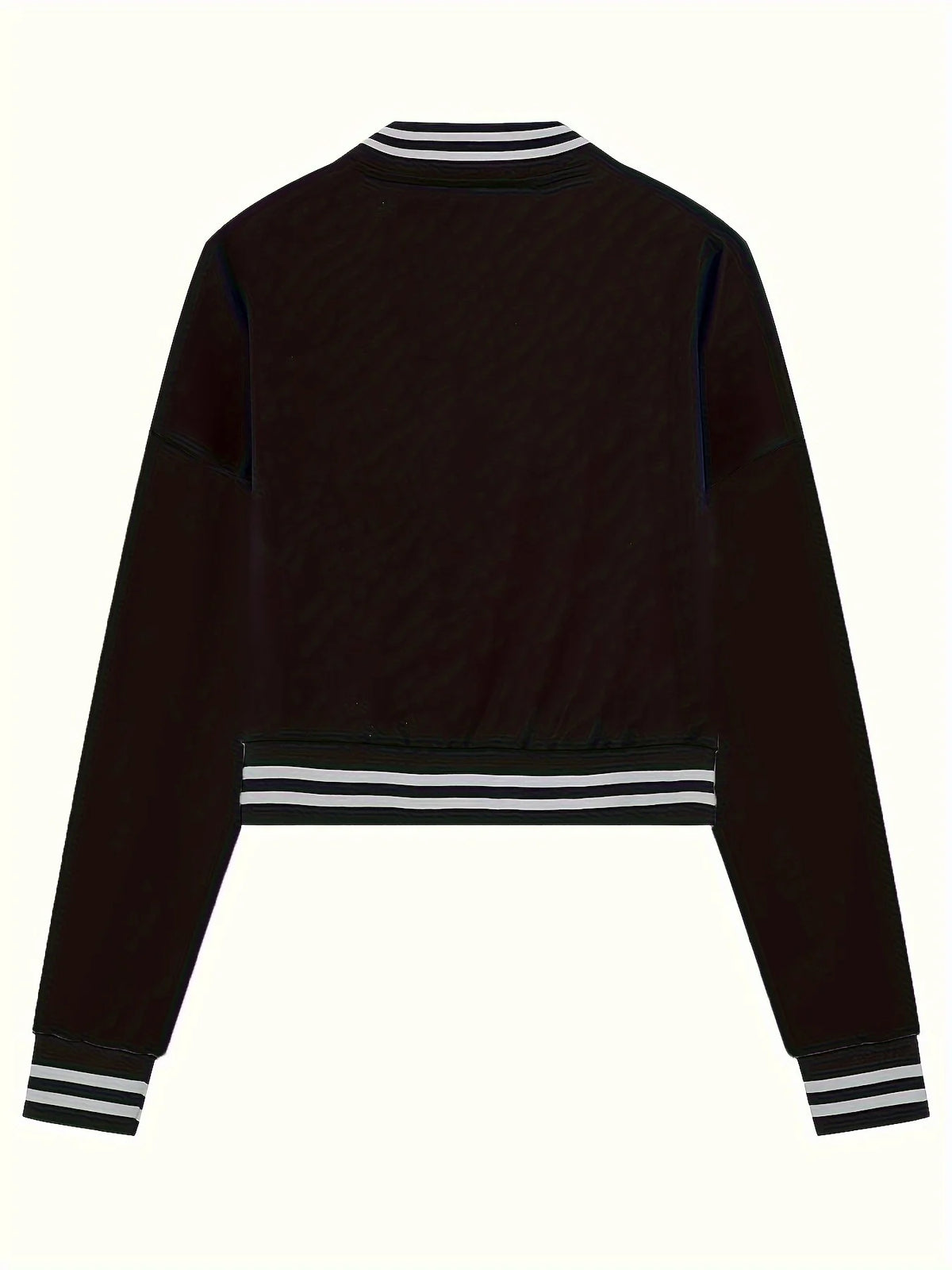 Casual Printed Single Breasted Baseball Jacket for Women