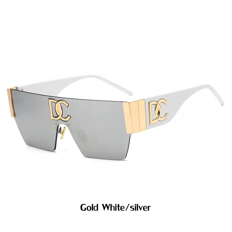 Oversized Shield Sunglasses With UV Protection for Women