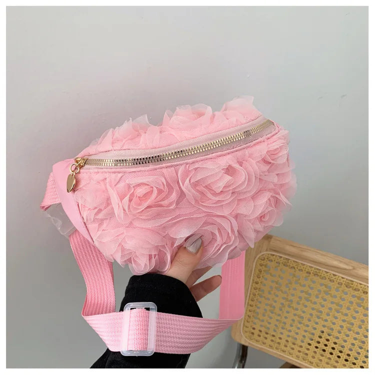 New Women's Waist Bag Flower Shape Fashionable Women's Waist Bag Lace Luxury Lightweight Women's Crossbody Bag High Quality