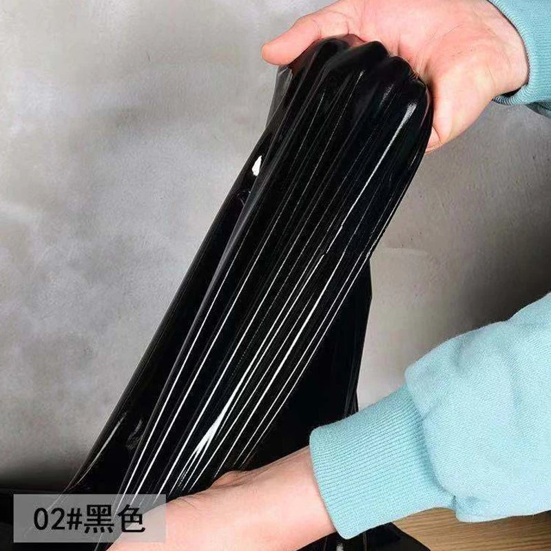 Plus Size High Waist Leather Skirt