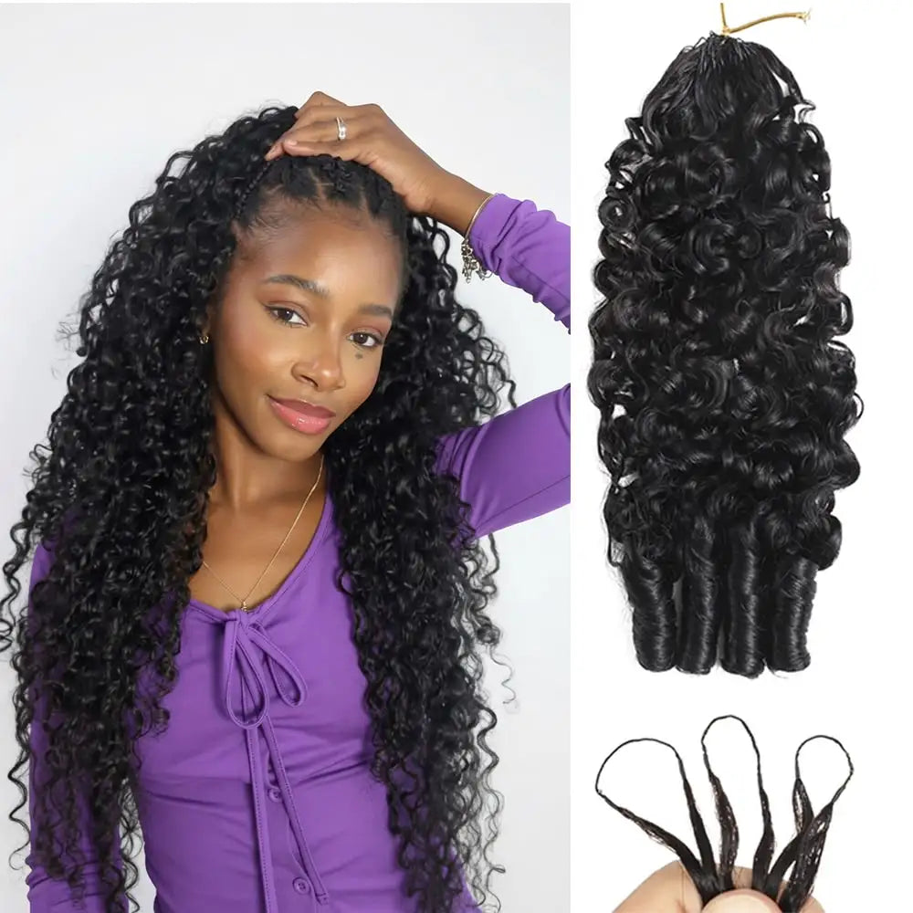 Boho Deep Wave Human Hair Crochet Braids