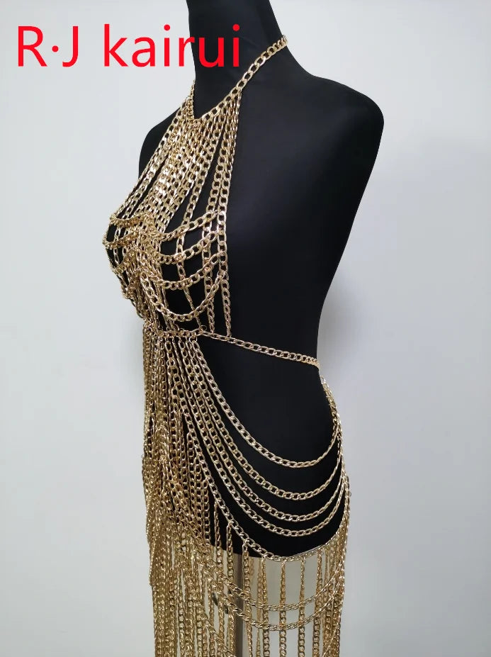 Elegant Delicate Gold Shoulder Chain Necklace for Women