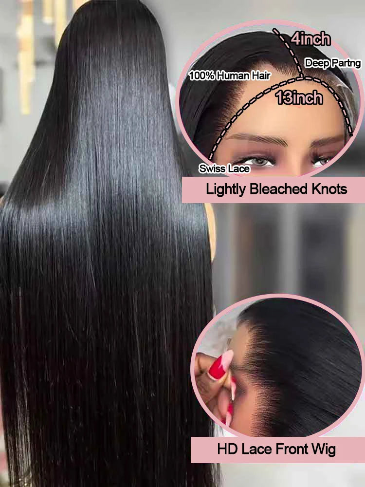 Brazilian Bone Straight Full Lace Human Hair Wig for Women